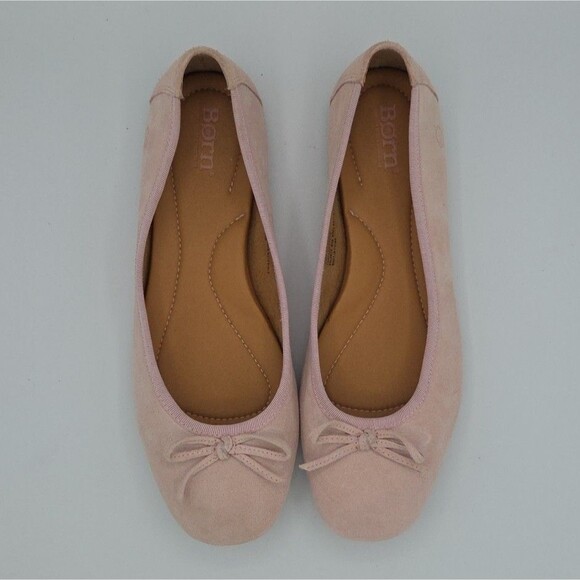 Women's Born Ballet Flats Loafers Pink Leather Suede Bow 9M Slip-ons C8UH20 - Picture 4 of 8